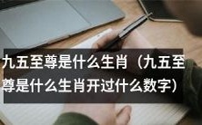 九五至尊:其属相为何?在历史上开过什么数字?