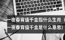 哪些生肖在一夜春宵中获得千金大礼?