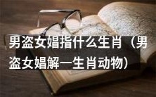 指哪个生肖是男盗女娼?