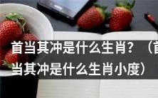 你知道哪个生肖是首当其冲的吗?