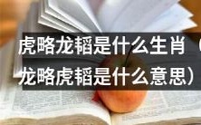 深入探究:究竟是何种生肖呢?虎略龙韬的意义又是什么?