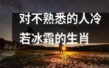 生肖中对陌生人冷漠的特征:毫不留情的表现