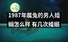 在1987年出生的属兔男子,其婚姻状况如何?是否经历过多次婚姻?