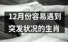 十二生肖中哪些在12月容易遇到突发情况?