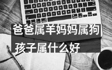 如果爸爸是中国农历属羊而妈妈是属狗,那么孩子的属相最好是什么?