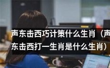 利用声东击西的策略,你知道应该猜测哪种生肖是声东击西的代表吗?