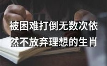 经历挫折却不放弃信念,一往无前追逐梦想的坚韧生肖