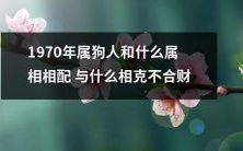 1970年出生的狗年属相人士应该与哪些属相配对,哪些则相克不合,以获得更好的财运?