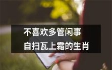 属相特点严谨:偏爱冷静自处、不介入多事的自我保护目标星座