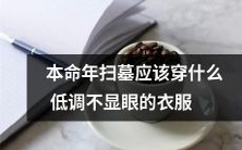 在本命年扫墓,有哪些低调衣服可以穿,不要太显眼?