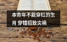 生肖本命年禁忌:不当穿戴红色衣物可能引发灾祸
