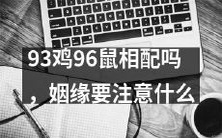 「相配的姻缘?考量93年生鸡与96年生鼠需要注意什么?」