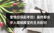 不同生肖配对的经历考验的爱情,最终走向婚姻殿堂