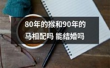 能否成功地将80年生肖猴与90年生肖马作为配偶?