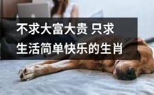 十二生肖中心态平和,追求简单快乐生活的人们