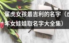 收集了适合属虎女孩取得最吉利名字的虎年女娃娃取名字大全集