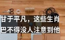 甘于平淡的这些生肖,渴望被忽略掉的存在