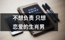 生肖男性不愿承担责任,坚持单纯恋爱模式