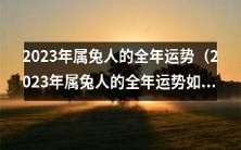 2023年属兔人将迎来怎样的全年运势