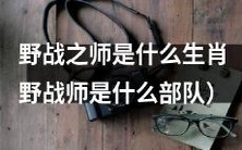 哪个生肖最适合成为野战之师?