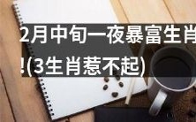 三只生肖在2月中旬一夜暴富,但其余生肖也不容小觑!