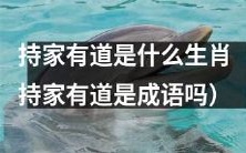 哪些生肖特别适合拥有“持家有道”这一美德?“持家有道”是否为一种成语?