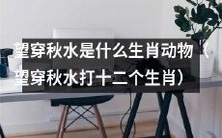 究竟是哪一个生肖动物闻名望穿秋水这一成语?让我们来猜猜“望穿秋水”中隐藏的十二生肖动物吧!