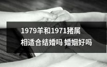 1979年属羊的和1971年属猪的合适联姻吗?他们的婚姻是否会是美满幸福呢?