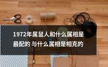 1972年属鼠人与哪些属相最配?哪些属相会与其相克?