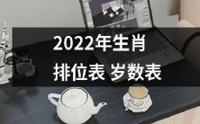 2022年生肖排位表岁数表:详细记录中国生肖的年龄排名及岁数对应关系