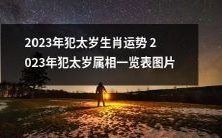2023年即将来临,犯太岁生肖的运势你敢不敢看?快来查看2023年犯太岁属相一览表图片,了解自己的开运秘籍!