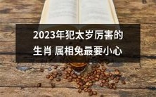 小心!2023年属兔的人将面临犯太岁带来的巨大考验!