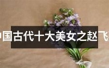 探究中国古代最美十大女子之一——传奇人物赵飞燕的故事