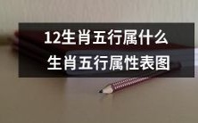 详解12生肖五行属性:欢迎查看完整的生肖五行归属表和图示,了解每个生肖与其五行属性的关系!