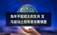 在兔年期间,生肖为龙、马、鼠的人们动土开工可能会引发官司,因此必须慎重决策