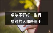 只有高超的观察力和洞察力才能猜中卓尔不群的生肖,揭示出隐藏在其中的深层内涵!