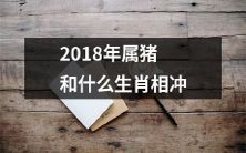 2018年中国属猪的人会和哪些生肖相冲?
