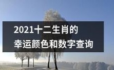 2021年十二生肖幸运数字和颜色搜索指南