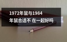 踏入2021年,1972年出生的鼠与1984年出生的鼠是否适合在一起?