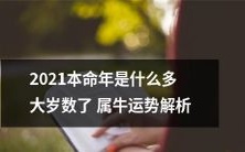 详解2021年本命年的属相和年龄,以及对属牛人的运势影响