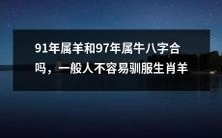 经典疑难问题:1991年属羊和1997年属牛的生肖八字是否合适?普通人基本难以驾驭生肖羊?