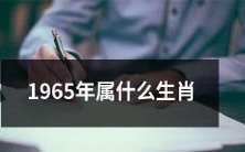 属于哪个动物年的人在1965年出生?
