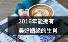 2016年十二生肖中哪些生肖有望拥有美好幸福姻缘?
