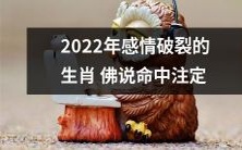 2022年,生肖佛说命中注定破裂感情的命运?!