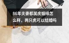 86年属虎的夫妻姻缘如何?两只虎能否牵手步入婚姻殿堂?
