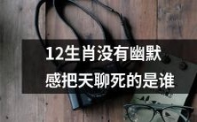哪个生肖和其他12个生肖相比缺乏幽默感,在谈天说地时会把话题谈得乏味无聊?