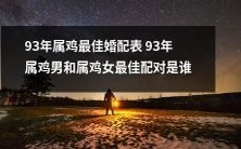 探究93年属鸡男和属鸡女的最佳婚配组合:揭秘谁能成为它们的绝配对象?