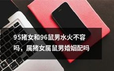属猪女和属鼠男之间的婚姻配对:是否会因年份之间的水火不容而受到影响,探讨95猪女和96鼠男是否能够成为一对良缘?