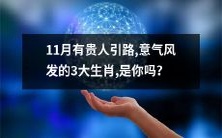 11月贵人引路,注定风光无限的3大生肖,你是否跻身其中?