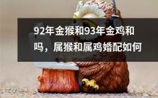 92年属猴和93年属鸡是否兼容?探究金猴和金鸡匹配度高低及其婚姻前景